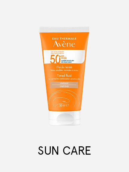 EAU THERMALE Avène 50 HEY BLUE LIGHT Fluide teinté Peaux sensibles normales à mixtes Tinted fluid For normal to combination sensitive skin UNIFIANT UN