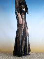  חצאית מקסי תחרה / Elle Sasson של TX COLLAB