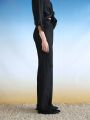  מכנסי שיפון בגזרה ישרה / Elle Sasson של TX COLLAB
