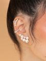  עגיל Small pearl Ear-cuff / נשים של KEREN WOLF