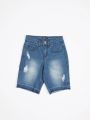  ג'ינס קצר עם הלבנה בעיטור קרעים / בנים של TERMINAL X KIDS