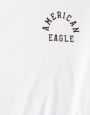  טי שירט לונגליין לוגו עם סיומת מעוגלת של AMERICAN EAGLE