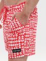  מכנסי בגד ים בהדפס גיאומטרי של CALVIN KLEIN