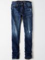 ג'ינס סקיני ארוך בשטיפה כהה עם קרעים / גבריםג'ינס סקיני ארוך בשטיפה כהה עם קרעים / גברים של AMERICAN EAGLE image №1