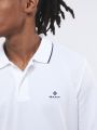  חולצת פולו שרוולים ארוכים עם רקמת לוגו של GANT