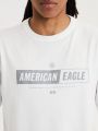  טי שירט שרוולים ארוכים עם לוגו / גברים של AMERICAN EAGLE