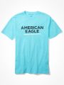  טי שירט עם כיתוב לוגו / גברים של AMERICAN EAGLE