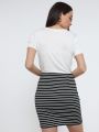  חצאית מיני בהדפס פסים של TERMINAL X