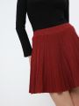 חצאית מיני סרוגה בסגנון פליסה של YANGA