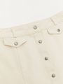  חצאית ג'ינס מיני עם כפתורים BDG של URBAN OUTFITTERS