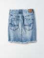 חצאית ג'ינס מיני בסיומת פרומהחצאית ג'ינס מיני בסיומת פרומה של AMERICAN EAGLE image №5