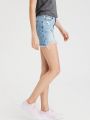 חצאית ג'ינס מיני עם קרעיםחצאית ג'ינס מיני עם קרעים של AMERICAN EAGLE image №3