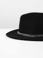 כובע צר שוליים עם שרשרת / נשים של TERMINAL X