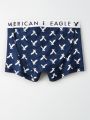  תחתוני בוקסר ג'רסי נשרים עם לוגו / גברים של AMERICAN EAGLE