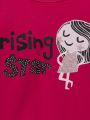  טי שירט עם הדפס Rising Star / בנות של SHILAV