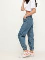 ג'ינס רחב עם סיומת גומיג'ינס רחב עם סיומת גומי של TERMINAL X image №4