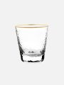  כוס זכוכית בטקסטורה עם שוליים מוזהבים של FOX HOME