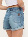  ג'ינס קצר בסיומת קיפול של ROXY