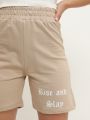 מכנסיים קצרים עם הדפס כיתובמכנסיים קצרים עם הדפס כיתוב של QUESTION MARK image №2