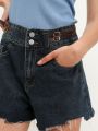  ג'ינס קצר עם קרעים של YANGA