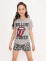  חליפת פיג'מה בהדפס Rolling Stones של FOX