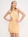  שמלת מיני קולר בהדפס גלים של TERMINAL X