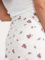  חצאית מיני בהדפס ורדים של GLAMOROUS
