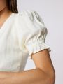  חולצת פשתן עם קשירה של SHANI SHEMER