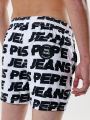  מכנסי בגד ים בהדפס לוגו של PEPE JEANS