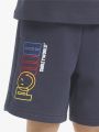  מכנסי טרנינג קצרים עם הדפס לוגו של PUMA