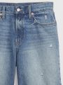  ג'ינס ברמודה עם עיטורי קרעים של GAP