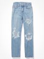  ג'ינס בגזרה רחבה קרעים Curvy 90S של AMERICAN EAGLE