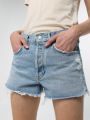  מכנסי ג'ינס קצרים עם קרעים parker short rapture של AGOLDE