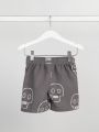  מכנסי בגד ים קצרים בהדפס שלדים / 2M-7Y של TERMINAL X KIDS