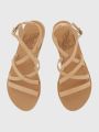  סנדלי עור עם רצועות Delia-Vachetta / נשים של Ancient Greek sandals