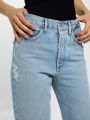  ג'ינס בגזרה רחבה וישרה עם סיומת גזורה 90's Crop In Nerve של AGOLDE