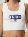  גופיית קרופ ריב עם לוגו של THRILLS