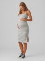  שמלת מידי בהדפס פסים / Maternity של MAMALICIOUS