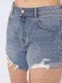  מכנסי ג'ינס קצרים עם קרעים של NOISY MAY