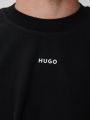  טישרט עם הדפס לוגו של HUGO
