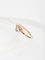  טבעת זרקונים בשילוב אבן לב / My Anabelle של TX COLLAB