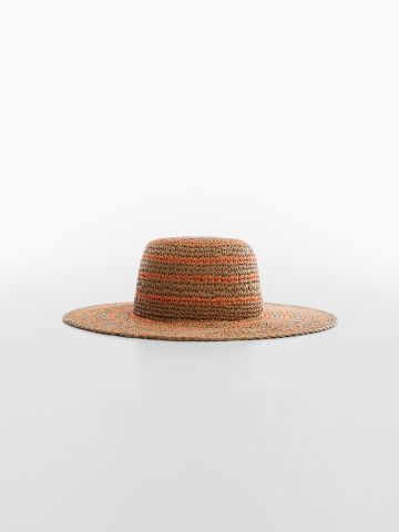 כובע קש בדוגמת פסים של MANGO