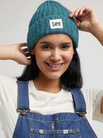 כובע גרב סרוג עם פאץ' לוגו / נשים של LEE