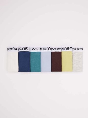 מארז 7 תחתוני חוטיני עם לוגו / נשים של WOMEN SECRET