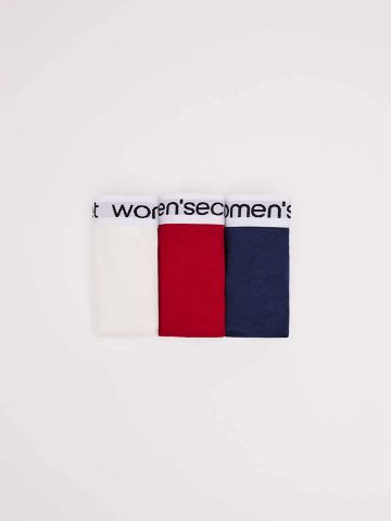 מארז 3 תחתוני חוטיני עם לוגו / נשים של WOMEN SECRET