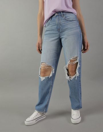 מכנסי ג'ינס SUPER HIGH-RISE BAGGY STRAIGHT של AMERICAN EAGLE