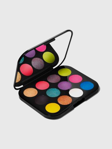 פלטת 12 צלליות בגווני קשת Connect In Colour Eye Shadow Palette: Hi-Fi Colour של MAC
