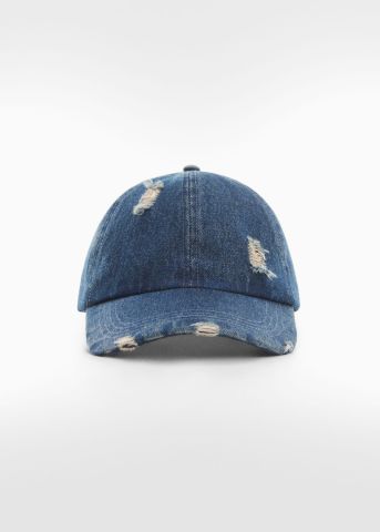 כובע ג'ינס בשילוב קרעים / נשים של MANGO