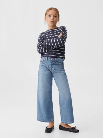 ג'ינס ארוך בגזרה רחבה / בנות של MANGO