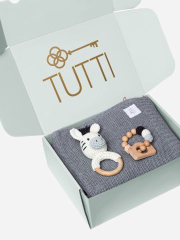 0-3M / מארז זברה Tutti's Knitted  של TUTTI